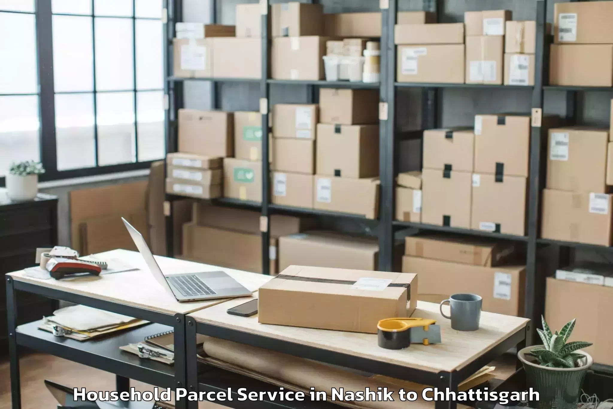 Hassle-Free Nashik to Korba Household Parcel